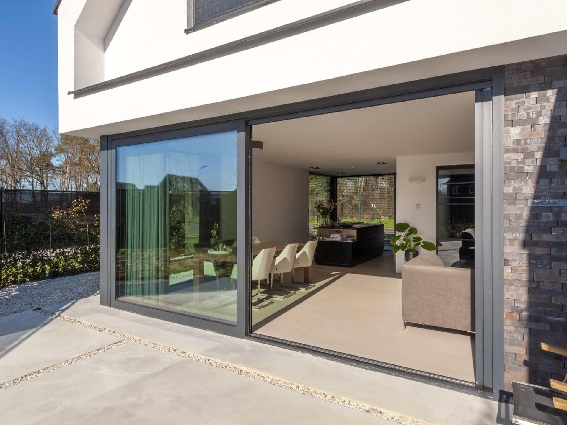 Sliding door in living room